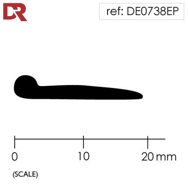 Solid Rubber Piping P Section DE0738EP
