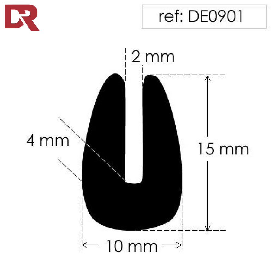 Rubber U Channel Seal DE0901