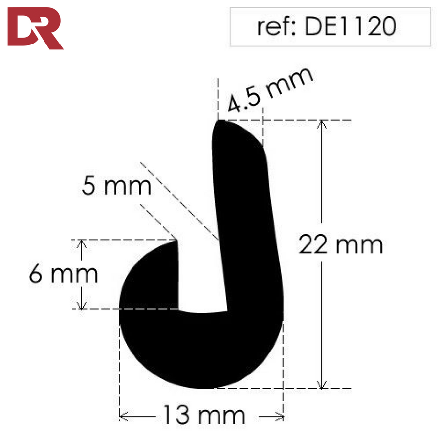 Rubber U Channel Seal DE1120