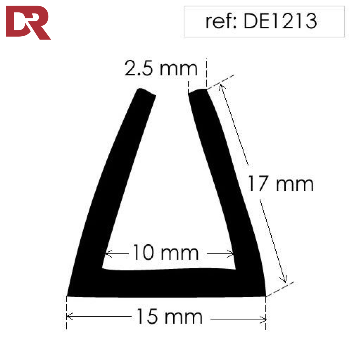 Rubber U Channel Seal DE1213