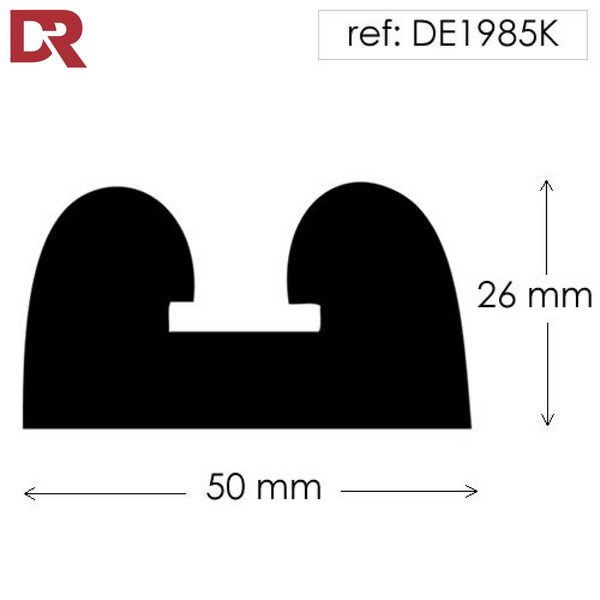 Solid Double D Fender with metal insert DE1985K