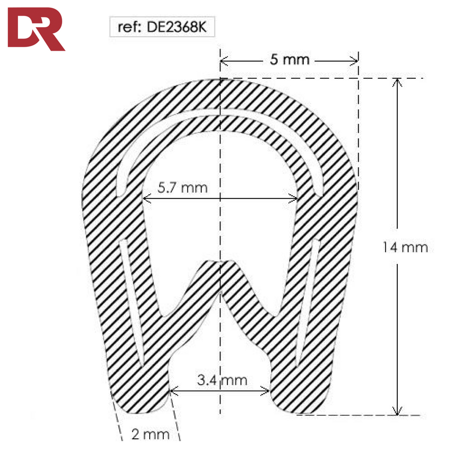 Flexible self grip seal extrusion DE2368K