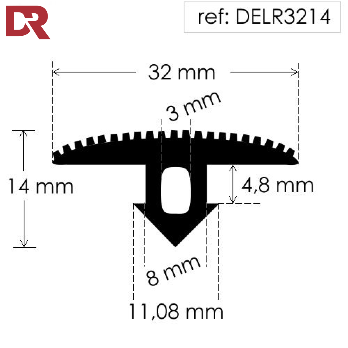 Rubber T Section