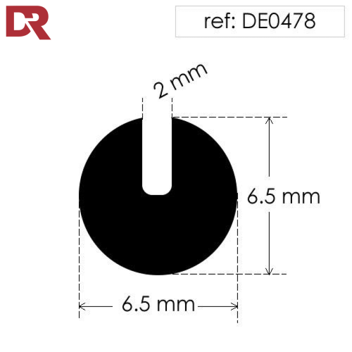 Rubber U Channel Slot type Seal DE0478