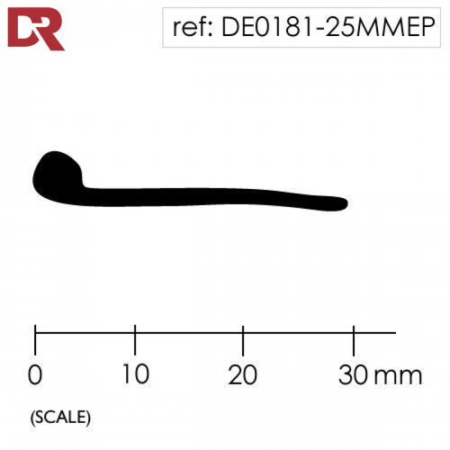 Solid Rubber Piping P Section Seal DE0181-25MMEP