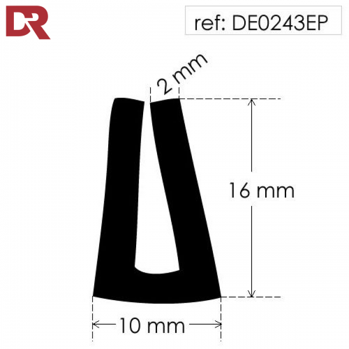 Square U Channel Rubber Extrusion