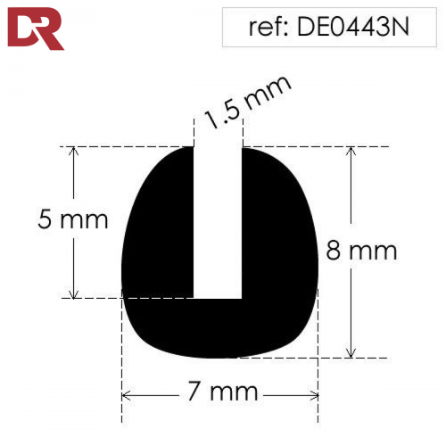 Rubber U Channel Seal DE0443N