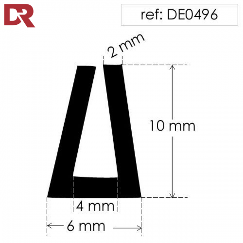 Rubber U Channel Seal DE0496