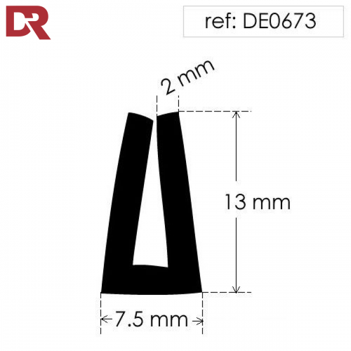 Rubber U Channel DE0673