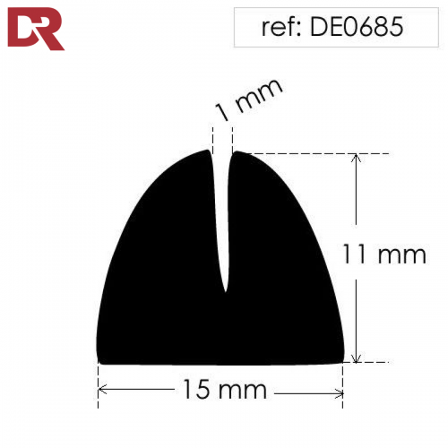 Rubber U Channel Seal DE0685