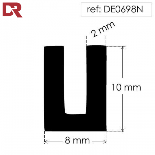 Rubber U Channel Seal DE0698N