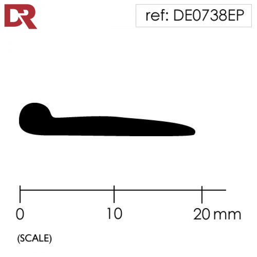 Solid Rubber Piping P Section Seal DE0738EP