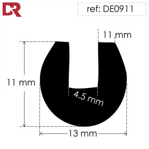 Rubber U Channel Seal DE0911