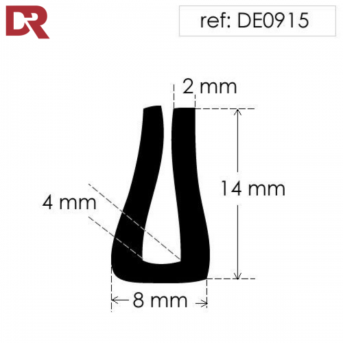 Rubber U Channel Seal DE0915