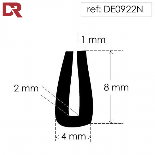 Rubber U Channel Seal DE0922N