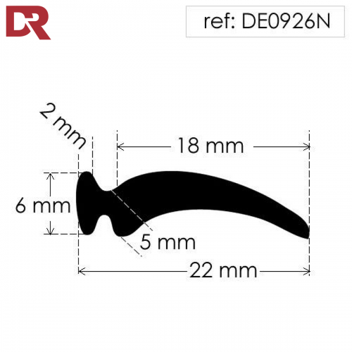 Rubber T Section DE0926N