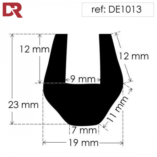 Rubber U Channel Seal DE1013