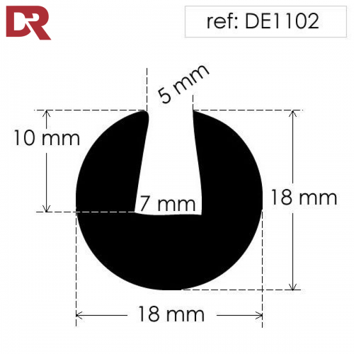 Rubber U Channel Seal DE1102