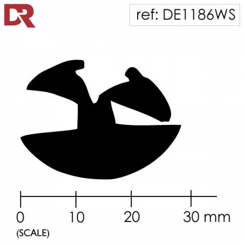 Rubber Window Seal Weatherstrip DE1186WS