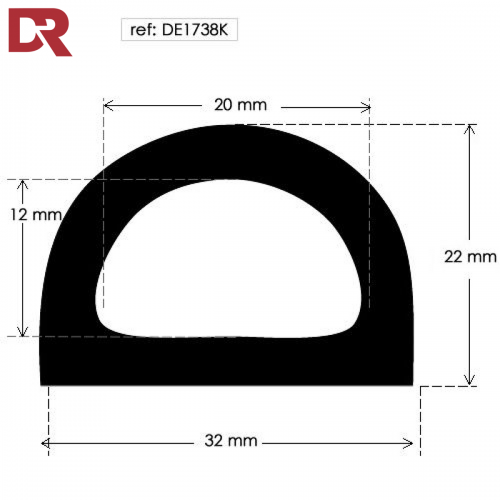 Hollow D shaped rubber fender made from EPDM rubber