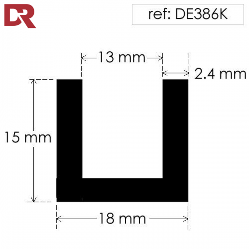 Rubber U Channel Seal DE368K