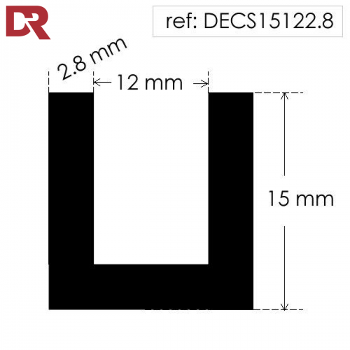 Rubber U Channel Seal DECS15122.8