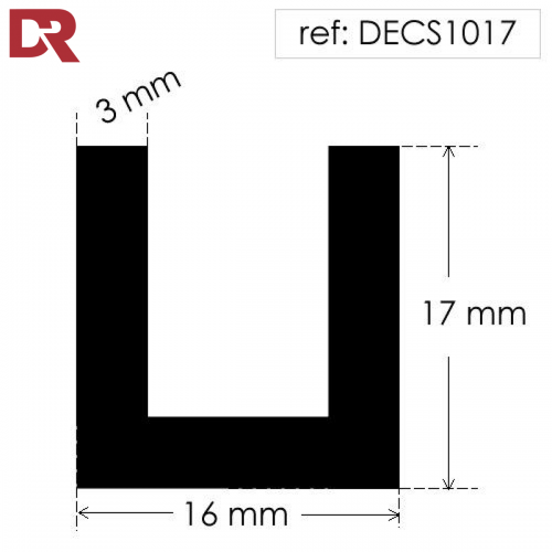 Rubber U Channel Seal DE1017