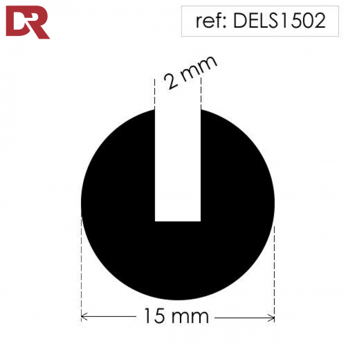 Rubber U Channel Slot Type Seal DELS1502