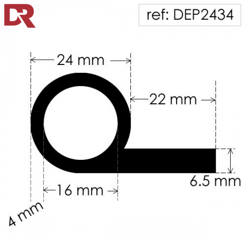 Rubber P Section Hollow Piping Seal