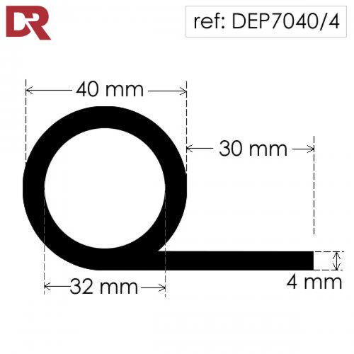 Rubber P Section Hollow Piping