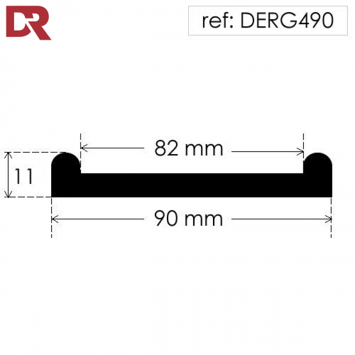 DERG490 Tank Strap Rubber